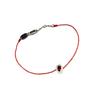 France Paris Ruby Green Sapphire Small Red Rope Bracelet, Small Hand-Woven High-End Sense Of Fate Transfer Hand Rope
