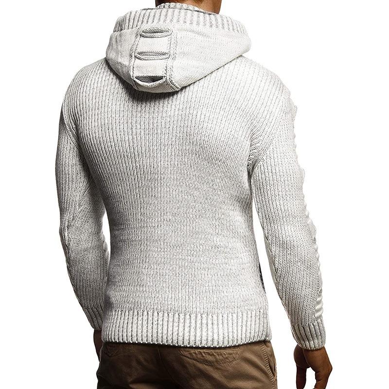 2025 Winter Sweater Cardigan Men's Hooded Knitted Cardigan Jacket