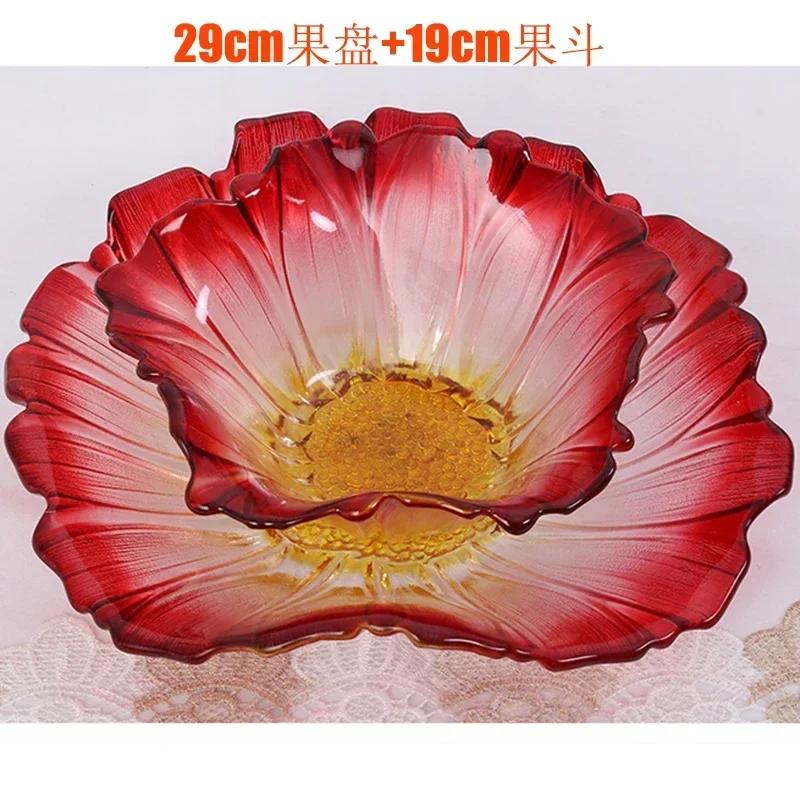 Neuer Eingang Kristall Obstschale, Europäisches Modernes Geschirrset, Kreatives Wohnzimmer Snack Tablett, Stilvolle Heimdekoration 114