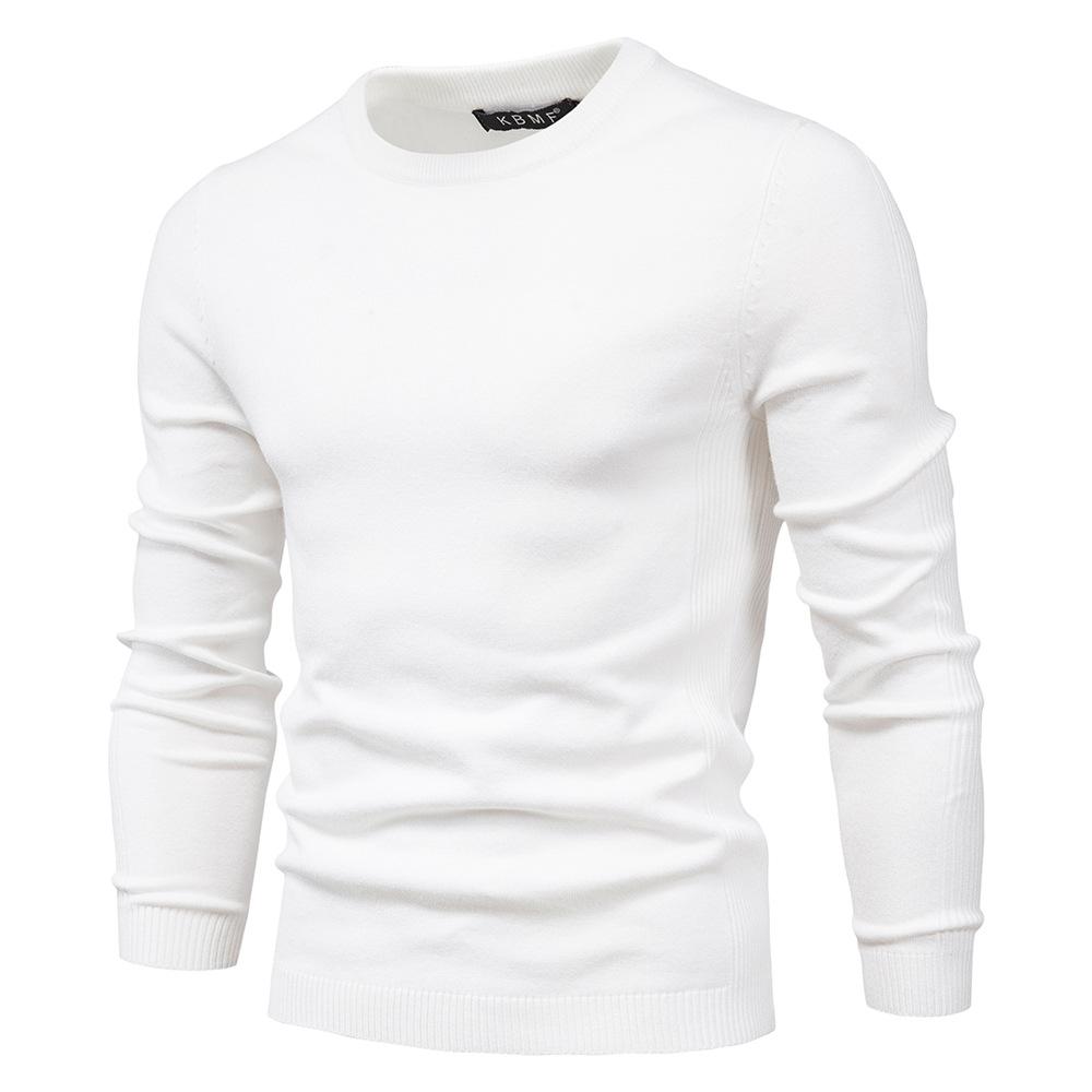 Maglione da Uomo Invernale Autunnale a 10 Colori, Girocollo Slim-Fit