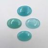 Natural Aqua Chalcedony Oval Cabochon Loose Gemstone Lot 4 Pcs 25*35 MM 148 CT For Jewelry Making