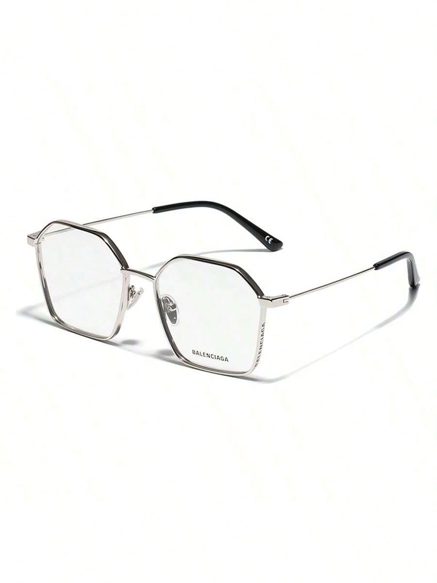

Balenciaga BB0198O Silver Geometric Eyeglasses Frame чорний