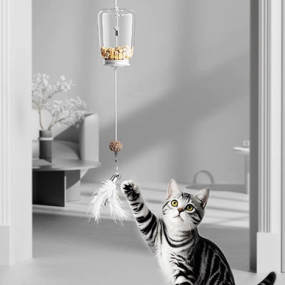 Food Feeder Cat Toy Food Feeder Leak Food Teaser Stick Self Entertaining Cat Toy Boredom relieve