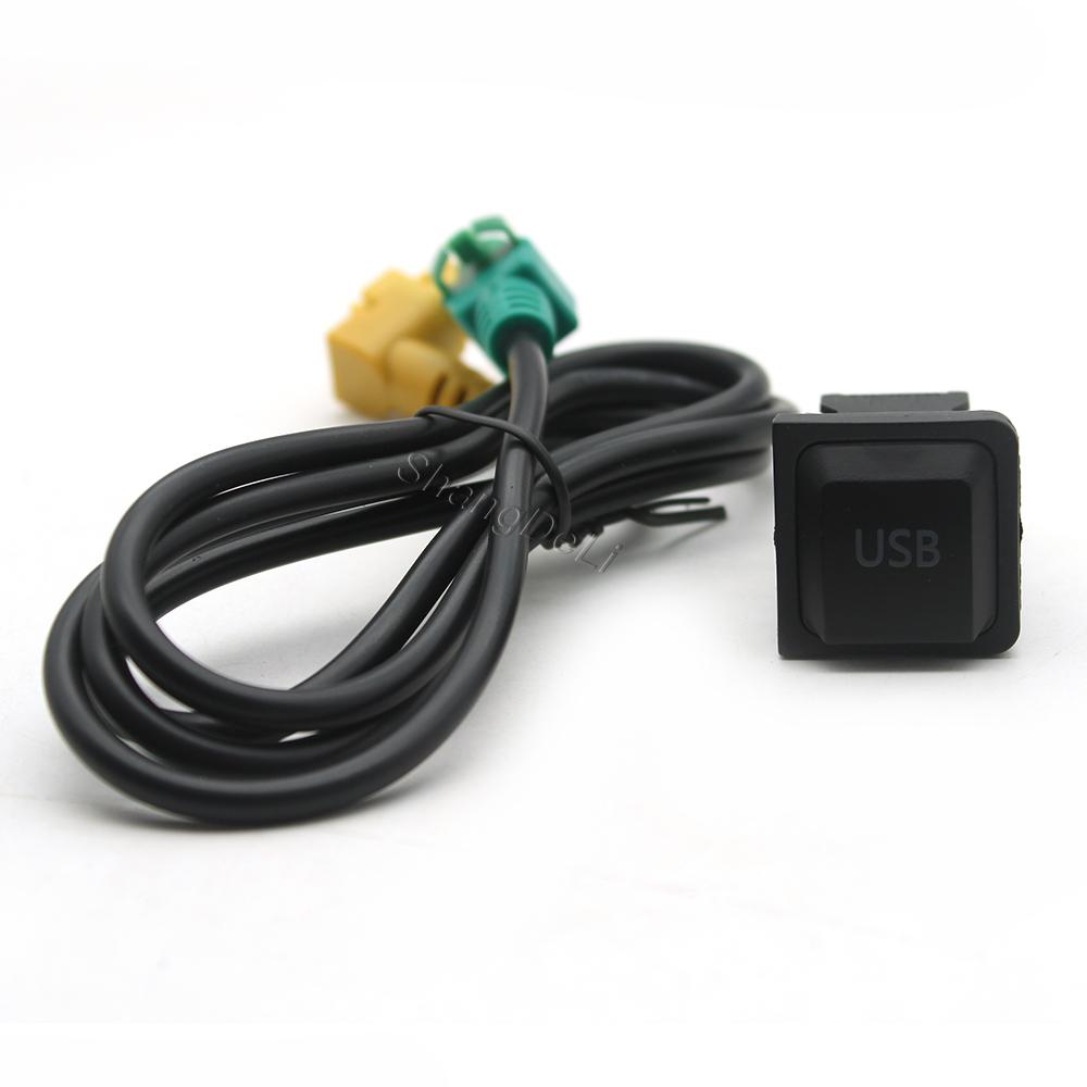 1PC Car USB Switch Cable USB Port Switch Socket with Cable RCD510 RNS315 Fit for VW Passat B6 B7 Golf 5 MK5 Golf 6 MK6 Jetta