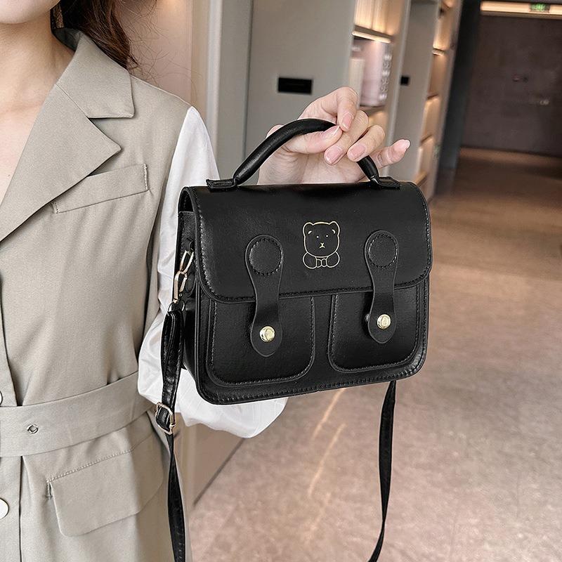 Fashion Portable Cambridge Bag New Simple Design Sense Small Square Bag Niche Texture Versatile Shoulder Messenger Bag Commute