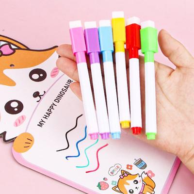 8Pcs Colorful Magnetic Whiteboard Dry Erase Marker Pens High-Capacity Erasable Whiteboard Marker Pens Office School Supplies