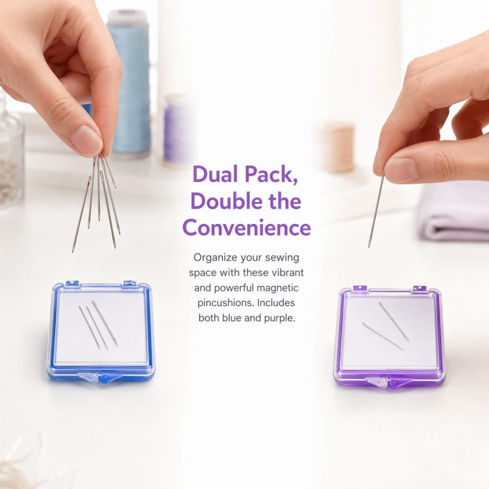 2Pcs Plastic Magnetic Sewing Pincushion Magnetic Magnetic Needle Keeper For Cross Stitch