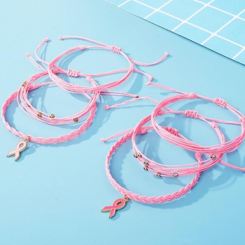 100Pack Heart Ribbon Accessor for DIY Jewelry Durable Awareness Ribbon Charm Jewelry Findings Mixed Color Ribbon Pendant