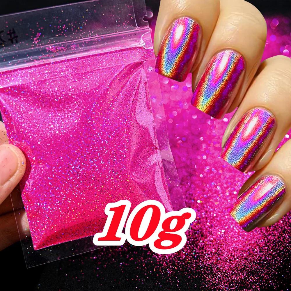 

Laser Holographic Rainbow Nail Glitter 0.2MM Sparkly Nails Glitter Powder DIY Nail Art Decoration