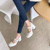 Krazing Pot PU Square Toe Super High Heels Summer Buckle Straps Shoes Big Size 43 Women Waterproof Pumps