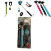 Stainless Steel Section Telescoping Selfie Stick With Bluetooth Remote For Travel Photography