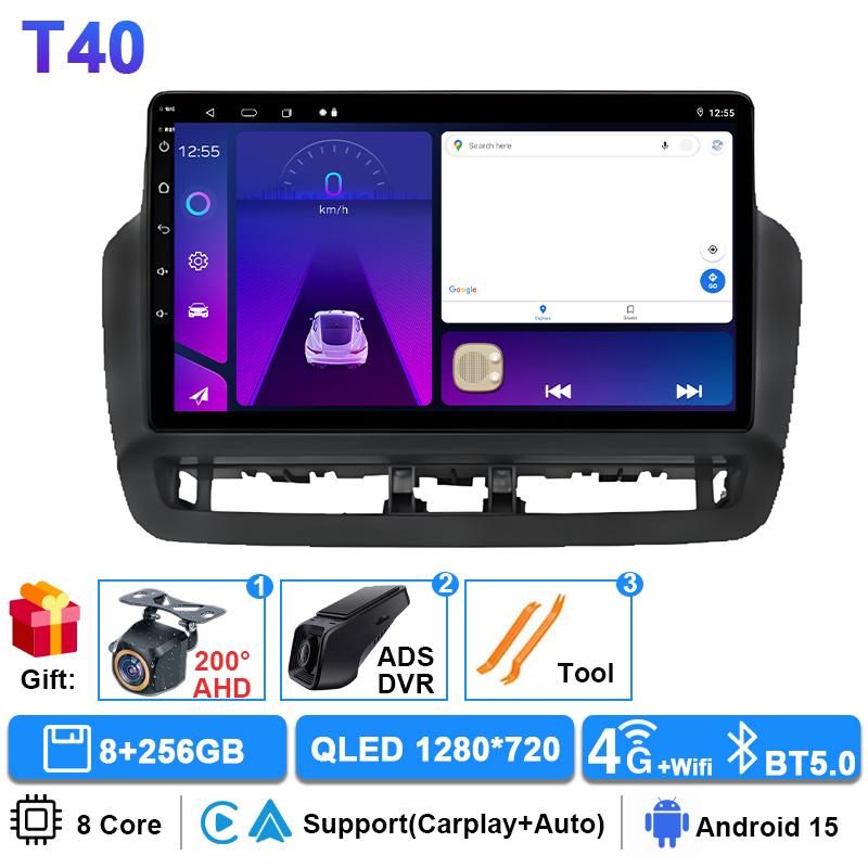 gjbn8 Car Radio For Seat Ibiza 2012 - 2015 2K QLED Android 16 Multimedia Video Player GPS 4G WIFI CarPlay Auto Wireless Stereo No 2Din