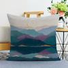 Simple Mountain Print Decorative Pillowcase Bedroom Living Room Square Cushion Pillowcase