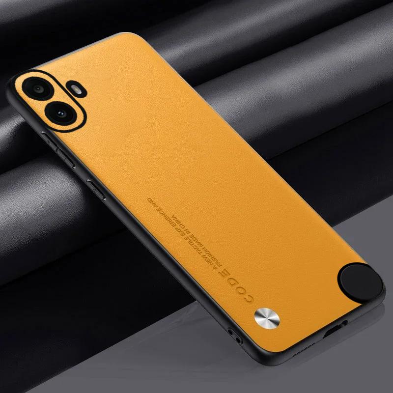 Obyčejné PU kožené pouzdro na telefon pro nic CMF Phone 1 CMFPhone1 Matný silikonový nárazník nárazuvzdorný zadní kryt For Nothing Phone 2A 1