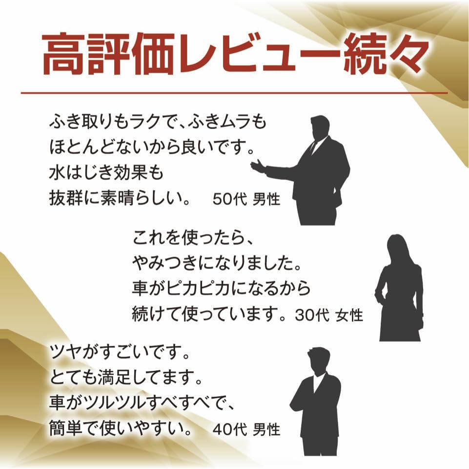 Prostaff Car Wash Supplies Glass Body Coating Agent CC Water Gold 300ml with Microfiber Cloth S121