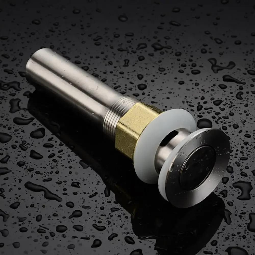 1Pcs Durable Thickened Bathroom Sink Drain Stop Silver Siphon Sink Drain Strainer Sink Plug Washbasin Pipe