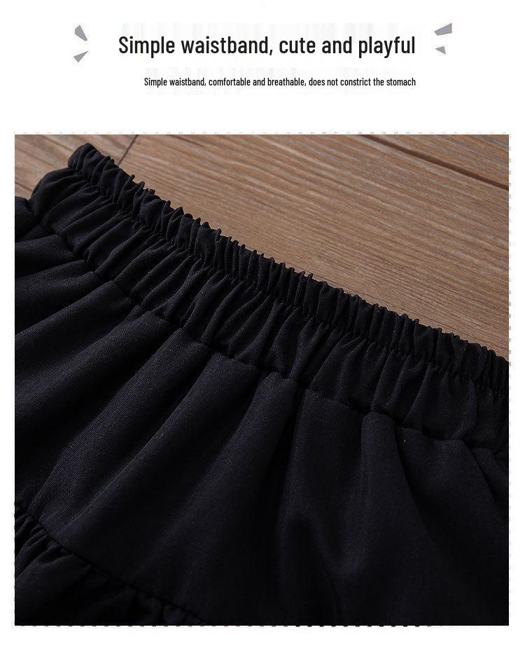 Girls' College Style Pleated Skirt - Anti-Exposure, Puffy Design for All Seasons