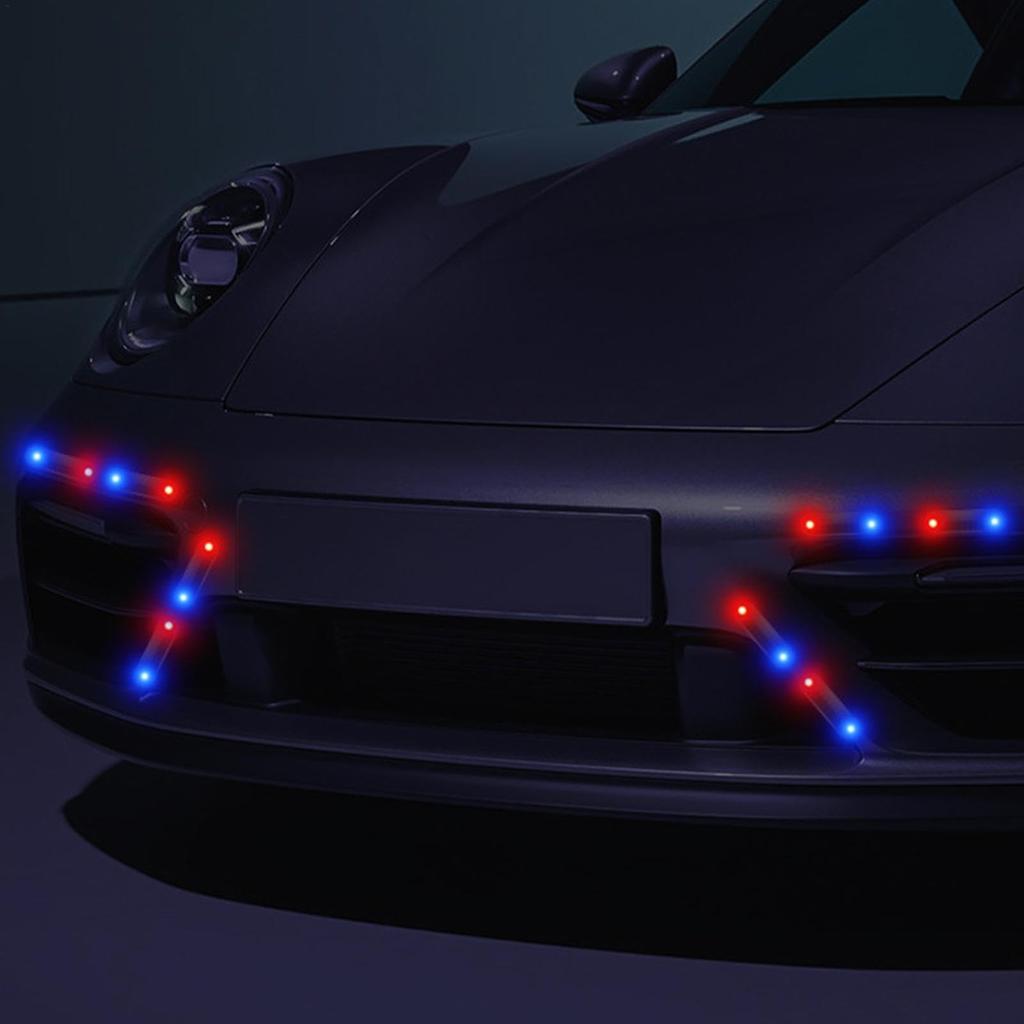 Qismetbina Anti-Theft LED Light, Anti-Theft Solar Light for Car | Car Security Anti-Theft Light