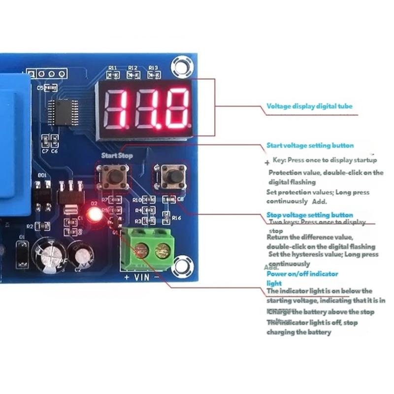 Precise Digital Display Battery Charger Controller Module 0.1 Accuracy for Lithium batteries Protections Energy Saving