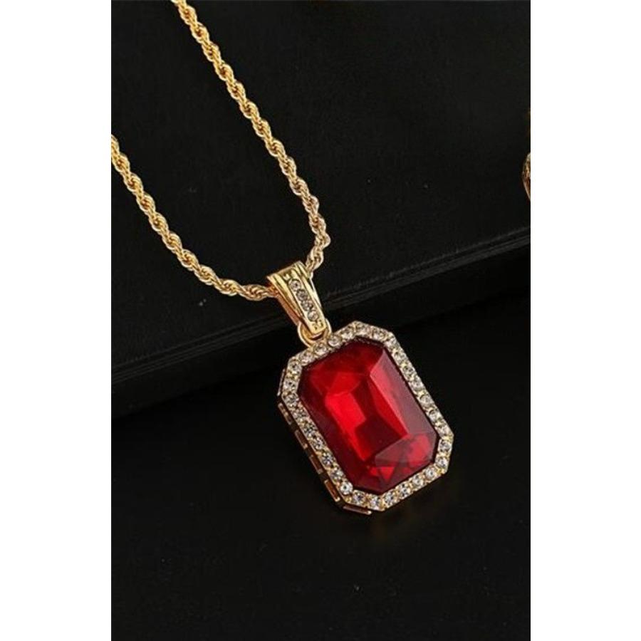 JMXD-Hip Hop Nightclub Men s and Women s Necklace Rhinestone Pendant Necklace Gold Necklace золотой