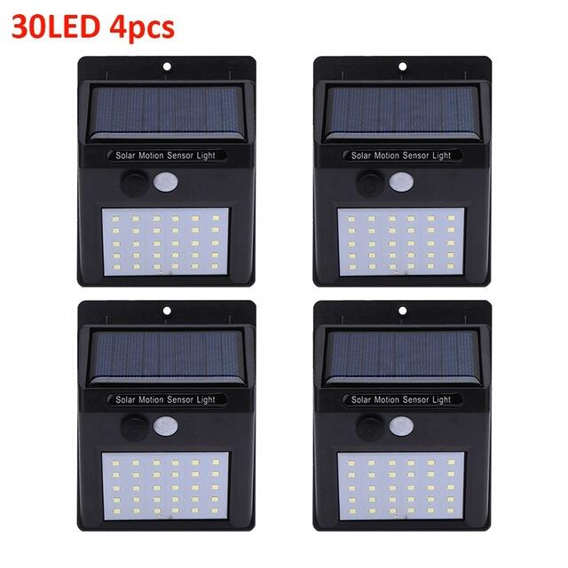 1-4pcs LEDs Solar Light Motion Sensor Outdoor Garden Light Decoration Fence Stair Pathway Yard Security Solar LED Lamp Lighting