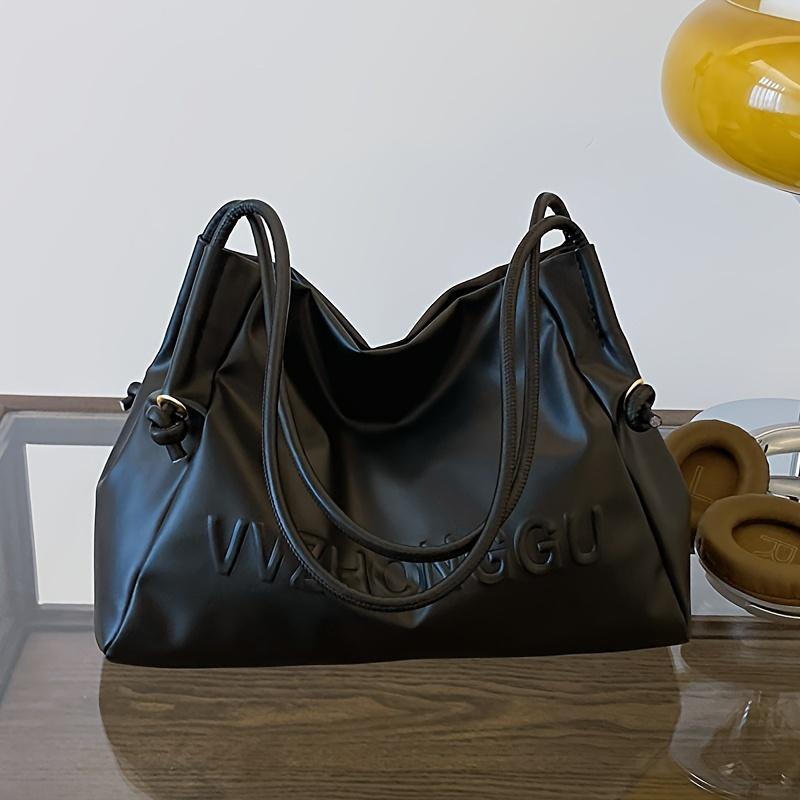 

Женская сумка через плечо, модная мягкая сумка из искусственной кожи большой вместимости, модная сумка для повседневного и повседневного использования чёрный