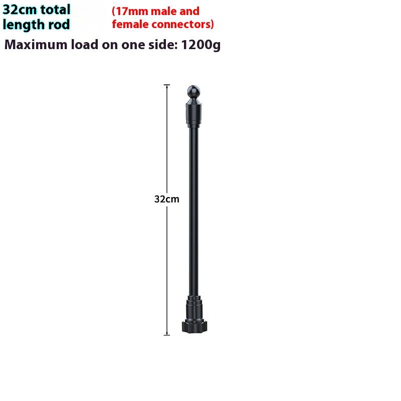 1Pcs 360 Degree Rotating Arm Flexible Adapters For Car Vent Dashboards Phone Holder 17mm Ball Mount Extension Adapter