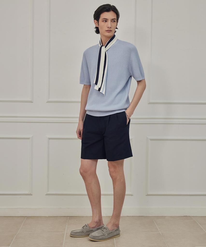THEKNITCOMPANY Abyss Linen Crewneck - Celestial Blue