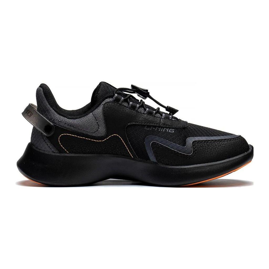 LiNing Sports Lifestyle Series Low-Top Slip-Resistant Durable Kids Casual Shoes Kids Casual Shoes Black YKCS162-3