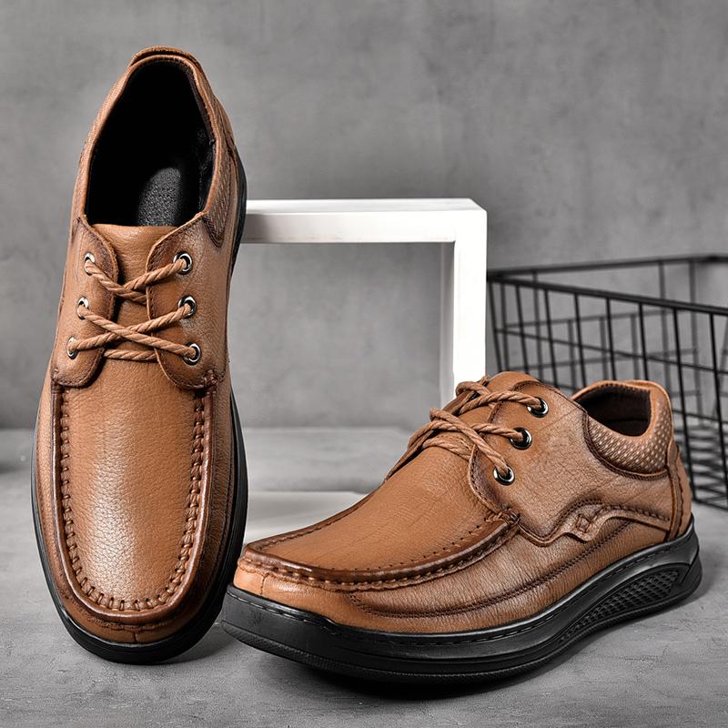 Fashion Retro Style Outdoor Casual Shoes New Arrival Mens Lace Up Oxford Shoes Versatile Walking Sneakers Non-Slip Man Hiking Footwear