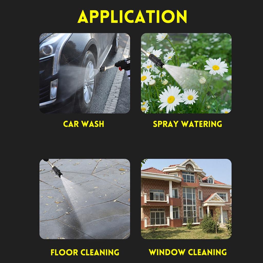 12/24V 0-4000mAh Portable Rechargable Washing Pump High Pressure Wireless Electric High Power Car Washing Guns Machine