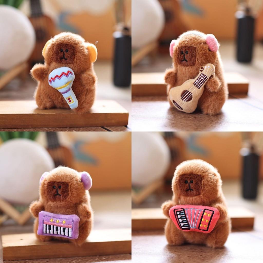 Cute Lightweight Capybara Plush Keychain Short Hair Children Collectors Doll