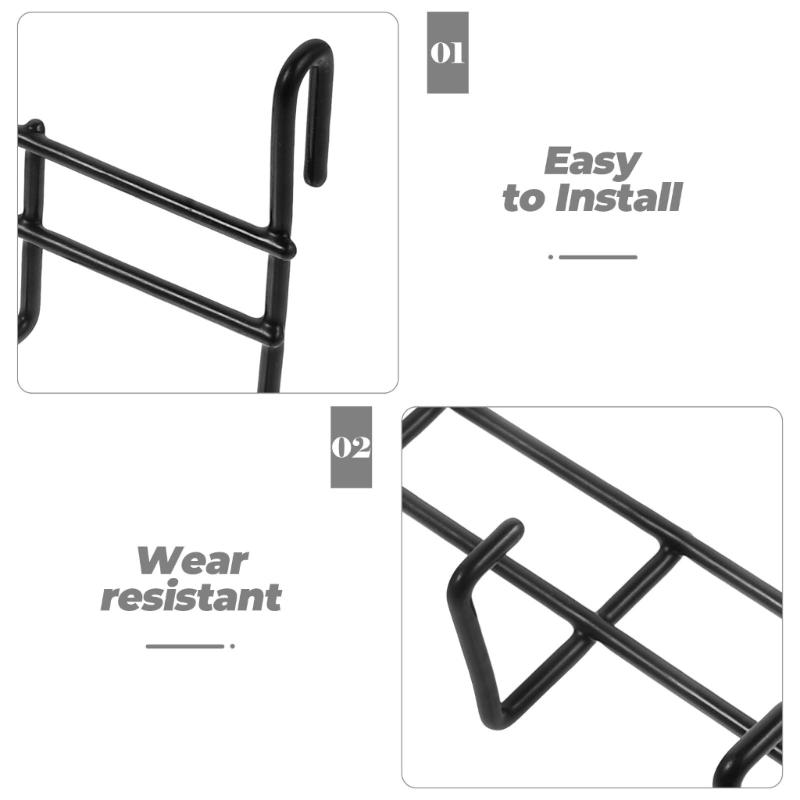 Space Saving Wall Mounted Hook Organizers Pack of 4 Featuring 6 Hook Each for Efficient Backpacks Keys Utensils Towels