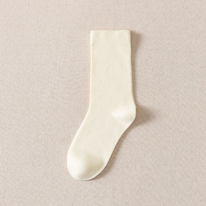 White Socks Stackable Confinement Socks Student Tide Stockings Japanese Medium Tube Socks Women'S Socks