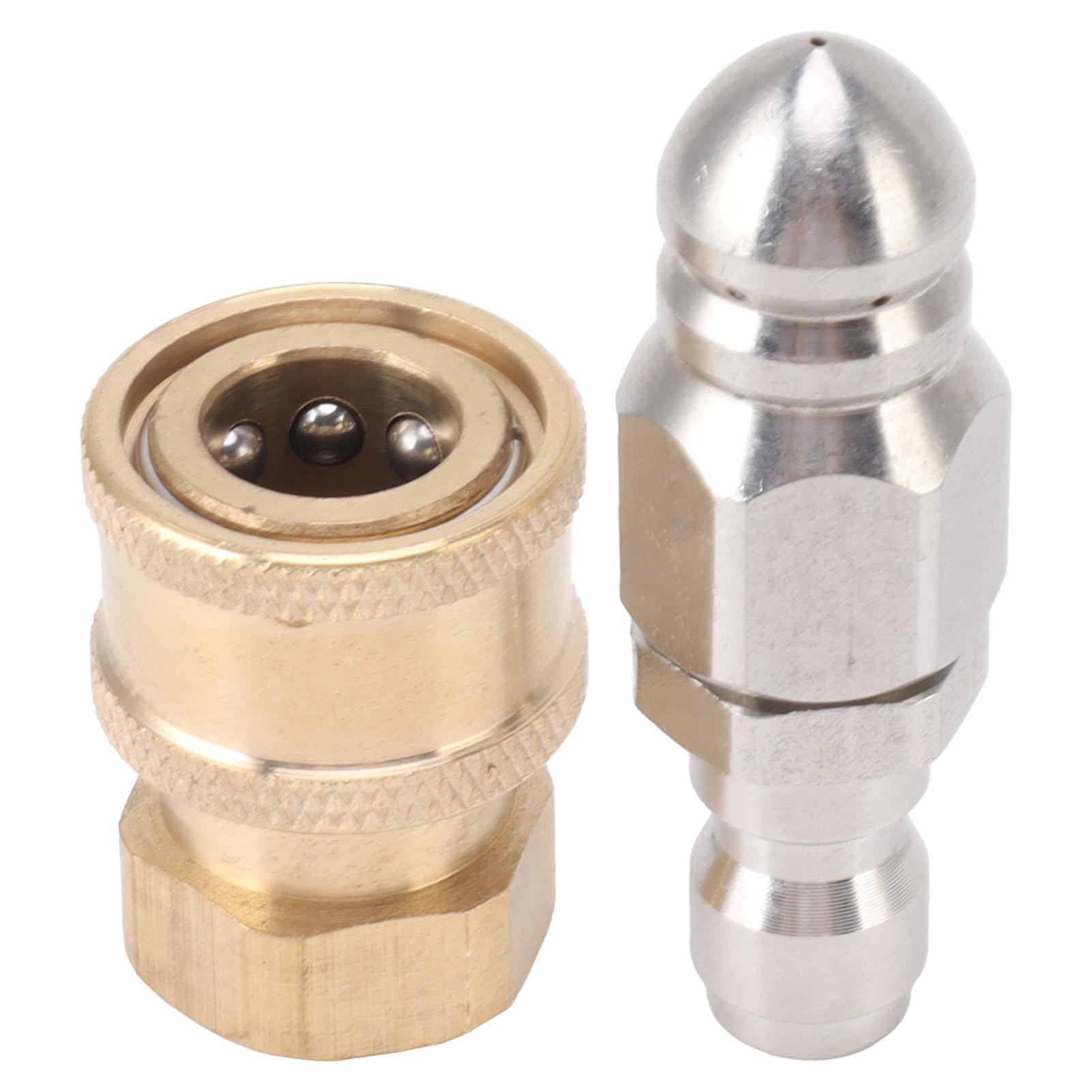 

Compact Sewer Nozzle G1 4 Quick Insert Drain Hose Nozzle Pressure Washer Nozzle Fittings Sewer for Internal Thread G3 8