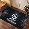 Linkin Park Personalized Crystal Velvet Carpet, Customized Name Text Soft Anti‑Slip Rug for Living Room Bedroom