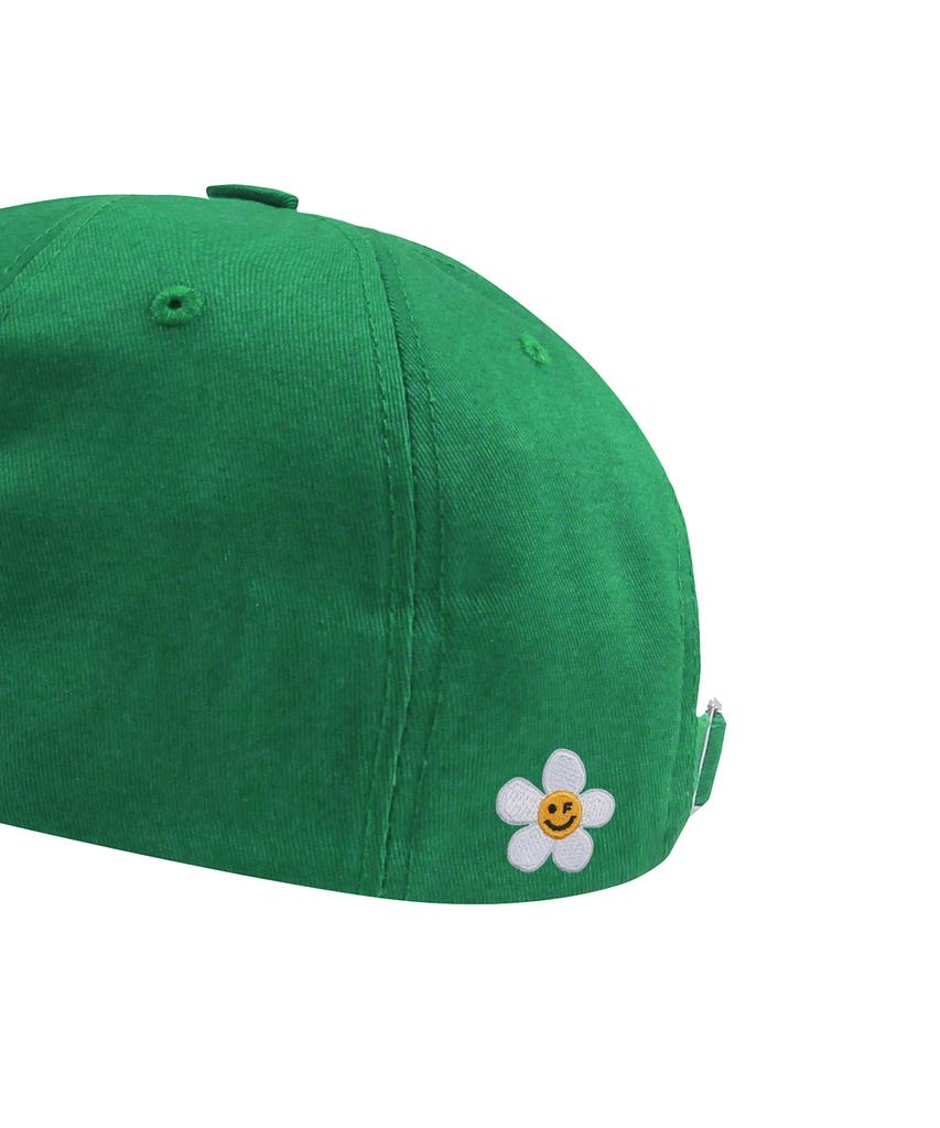 GRAVER [Unisex] Back Small Flower Embroidery Ball Cap_Green