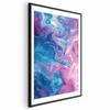 Poster - Night Flows - Abstract Waves In Shades of Blue and Purple