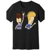 Allseason Apparel Men's Beavis & Butt-Head Retro Cartoon Print T-Shirt - Black Relaxed Fit Short Sleeve Tee, Soft Machine-Washable Fabric,