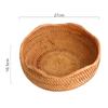Handwoven Storage Basket Rattan Storage Tray Bread Fruit Breakfast Tea Picnic Cake Snacks Basket Rattan Kitchen Storage Basket