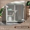 46.5 x 97cm Compact Wooden Storage Shed - Light Grey