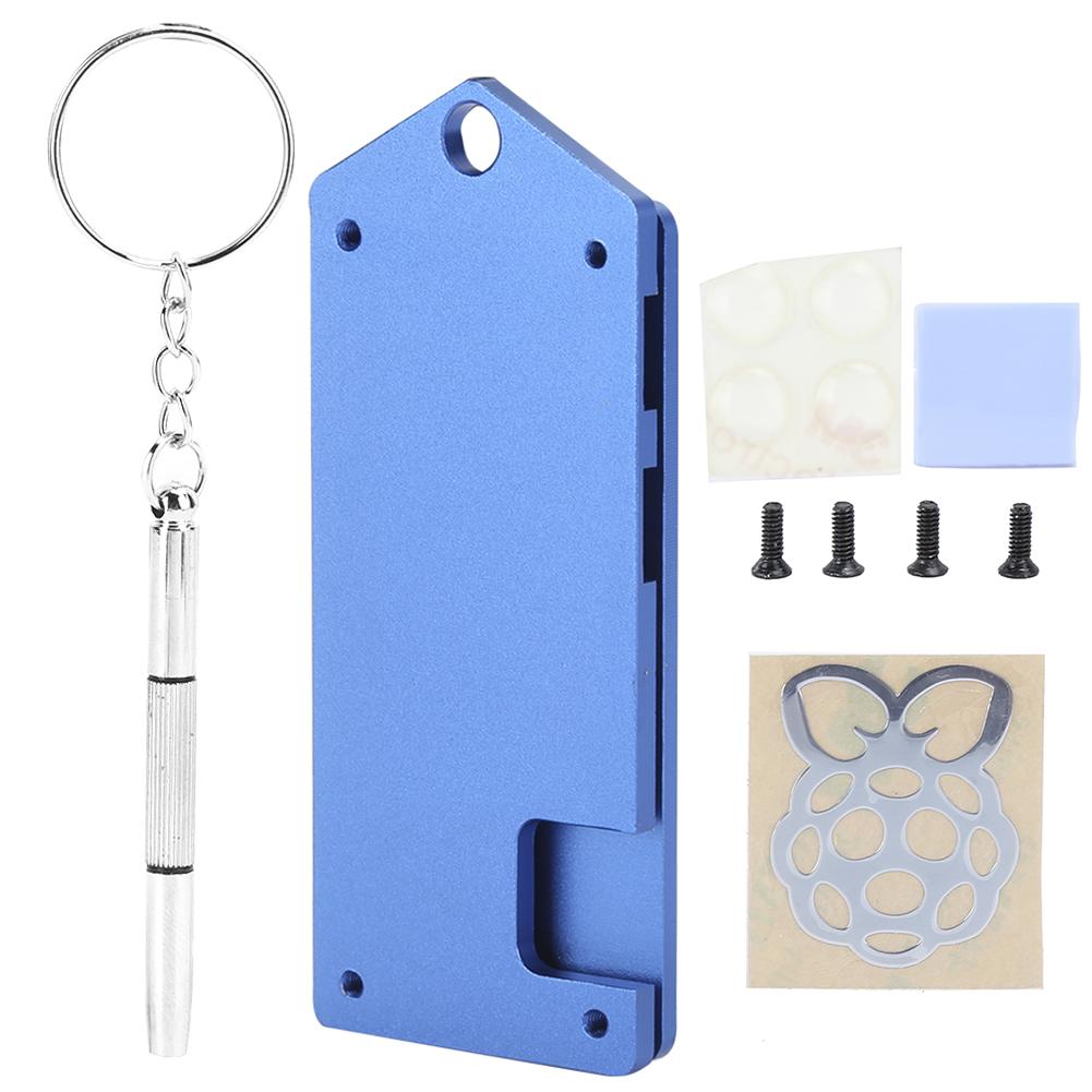 Aluminum Alloy Case for for Raspberry Pi zero w UltraThin DustProof Protective Shell(Blue )