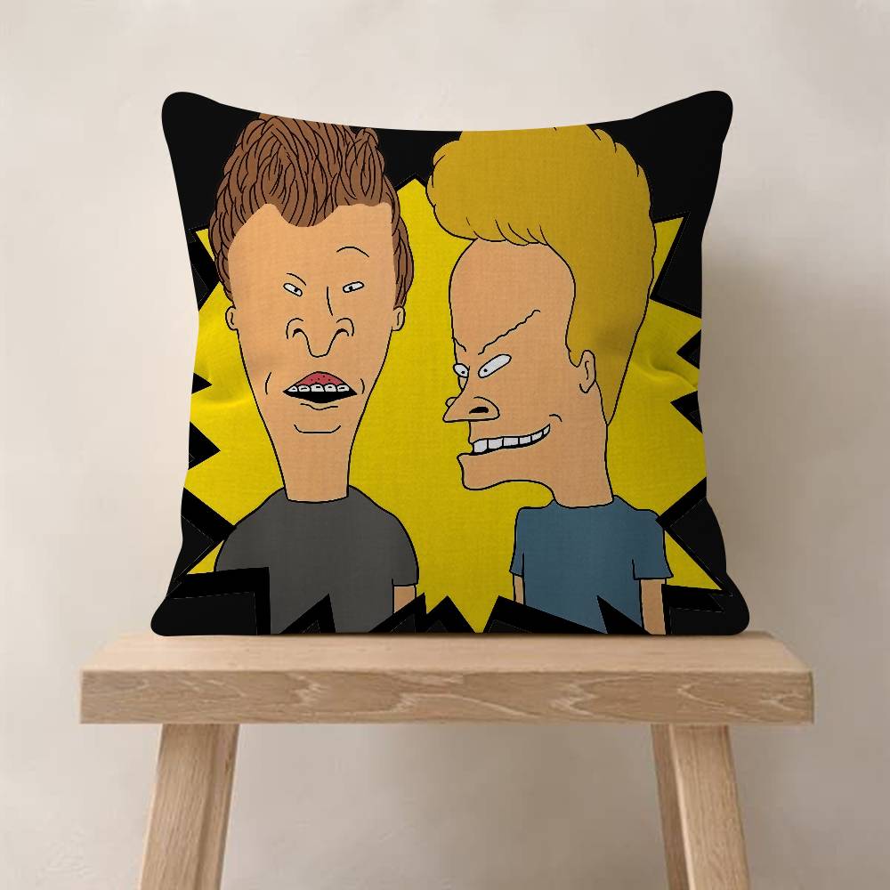 Grappige B-Beavis And BUTT-HEAD Kussenhoes Kussensloop Bekleding Bank Plaid Kussen Huisdecoratie Kussenhoes 40x40cm