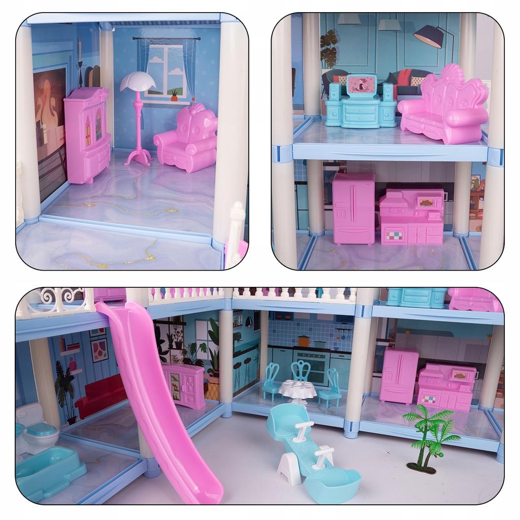 [PACZB][5] Large dollhouse Villa for children + furniture U894