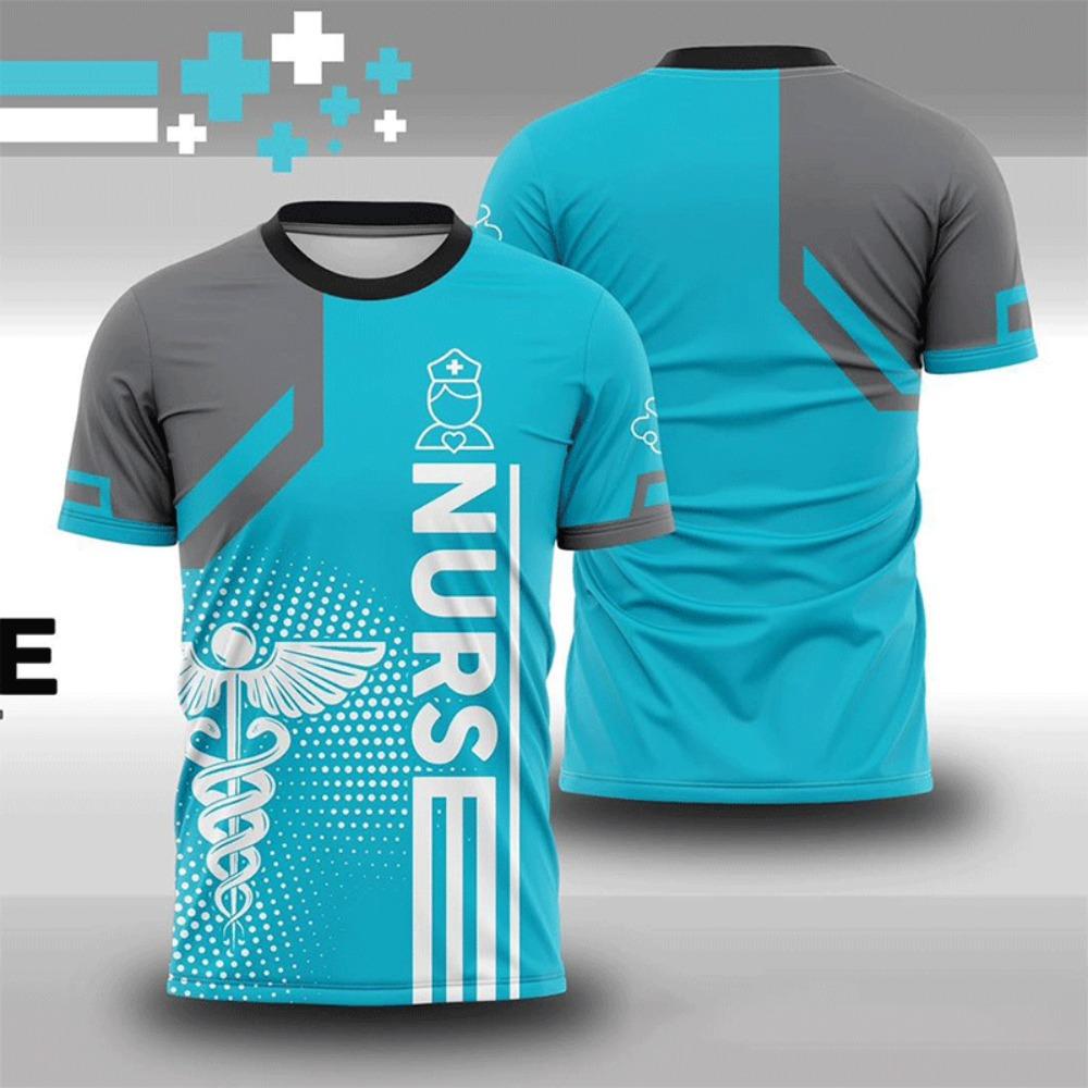 Fashion New 3D Nurse Cosplay Printing T Shirt PHARMACIST Streetwear Short Sleeves Kid Funny Tee Shirts Vintage Mens Clothing Top
