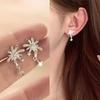 Womens Star Zircon Earrings Dainty Mosquito Coil Clip On Needle Fashion Small Design