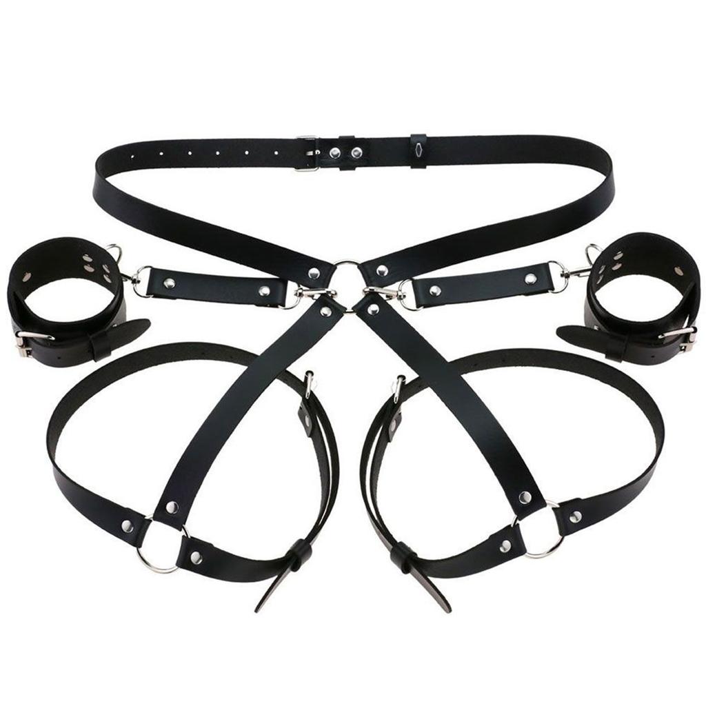 Handcuffs Sex Toys PU Leather Body Harness Cuffs Bondage Straps  Kit Erotic Adult Sex Toys For Couples Party Sexy Accessorie