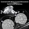 2pcs Bling Rhinestone Car Cup Holder Coaster Anti-Slip Crystal Insert Mat for Auto Interior Decoration Cup Holders 5