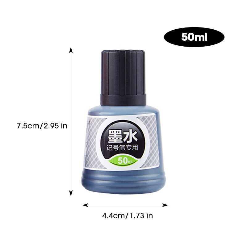 

1Box 50ml Marker Ink,Black,Red,Blue Marker Ink Filler Liquid,Oil-Based Ink,Waterproof,Quick-Drying,Non-Erasable MS-225