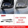 Carbon Fiber Stickers For Toyota Hilux 2015- Exterior Accessories Car Rearview Mirror Decoration Anti-Collision Protective